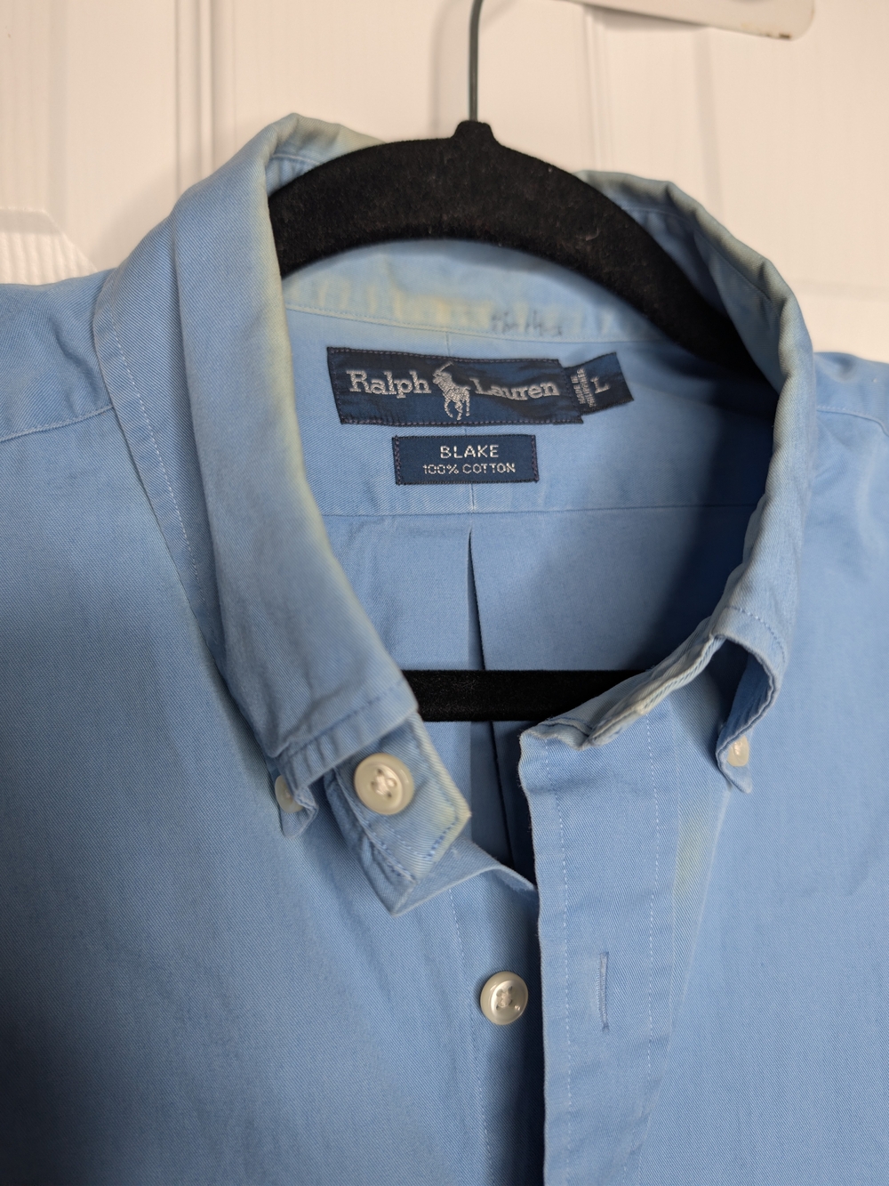 Ralph Lauren Light Blue Blake Button-Down Shirt Authentic Vintage